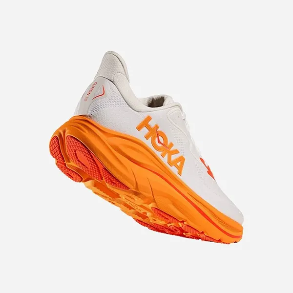 Giày Chạy Bộ Nữ Hoka Clifton 10 Running Shoes 1162031-FGZ Màu Trắng Cam Size 6US