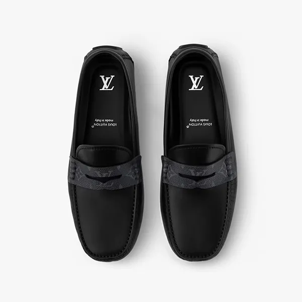 Giày Lười Nam Louis Vuitton LV Monza Monogram In Black - 1AIYL4 Màu Đen Size 6