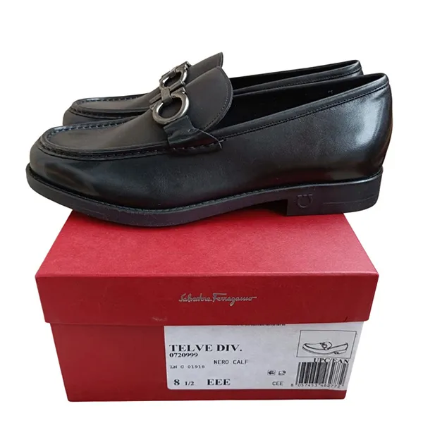 Giày Lười Nam Salvatore Ferragamo Men's Telve Loafers 0720999 Màu Đen Size 6