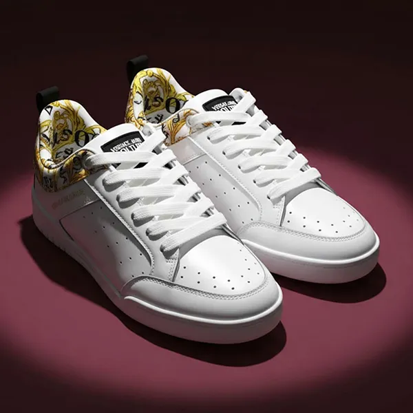 Giày Sneaker Nam Versace Jeans Couture 74YA3SD6 ZP219 G03 Màu Trắng Size 39