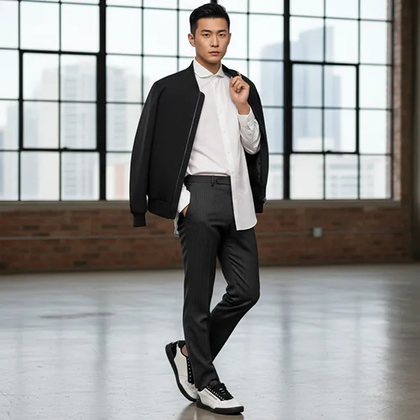 Giày Sneaker Nam Versace Jeans Couture 75YA3SD4 ZP349 L02 Màu Đen Trắng Size 40