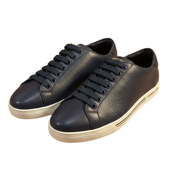 Giày Sneakers Nam Dolce & Gabbana D&G Navy Calf Leather Shoes CS1735 A8L37 Màu Xanh Navy Size 5