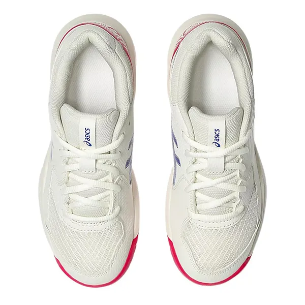 Giày Tennis/Pickleball Asics Gel-Dedicate 8 Cream Dark Cobalt (GS) 1044A077-105 Màu Trắng Size 37