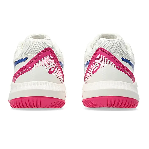 Giày Tennis/Pickleball Asics Gel-Dedicate 8 Cream Dark Cobalt (GS) 1044A077-105 Màu Trắng Size 37