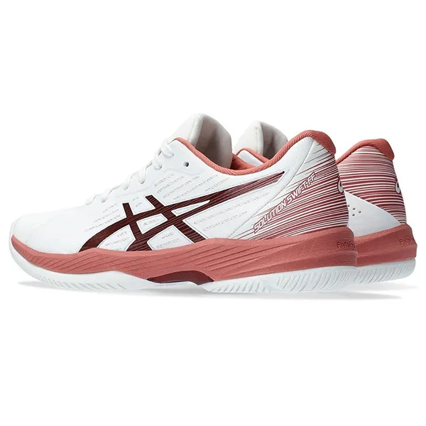 Giày Tennis/Pickleball Nữ Asics Solution Swift FF White Antique Red 1042A197-106 Màu Trắng Size 36