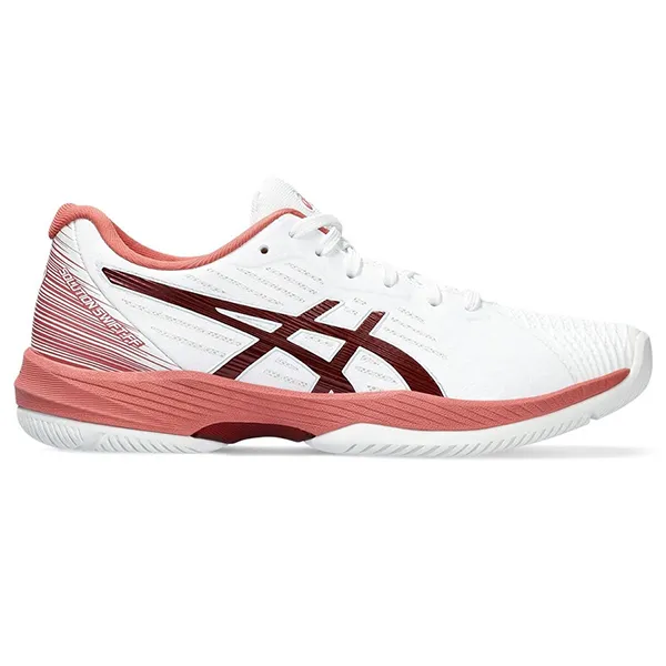 Giày Tennis/Pickleball Nữ Asics Solution Swift FF White Antique Red 1042A197-106 Màu Trắng Size 36