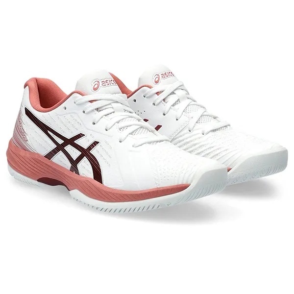 Giày Tennis/Pickleball Nữ Asics Solution Swift FF White Antique Red 1042A197-106 Màu Trắng Size 36
