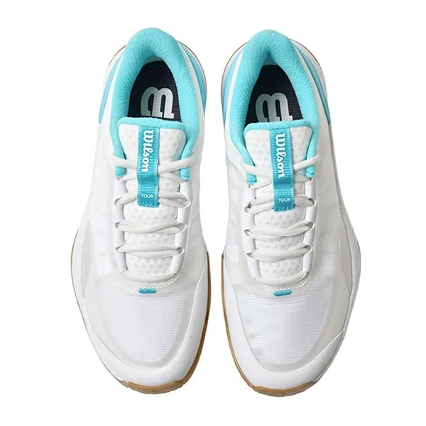 Giày Tennis/Pickleball Wilson Intrigue Tour Omni White Bluefish WRS337730 Màu Trắng Size 38.5
