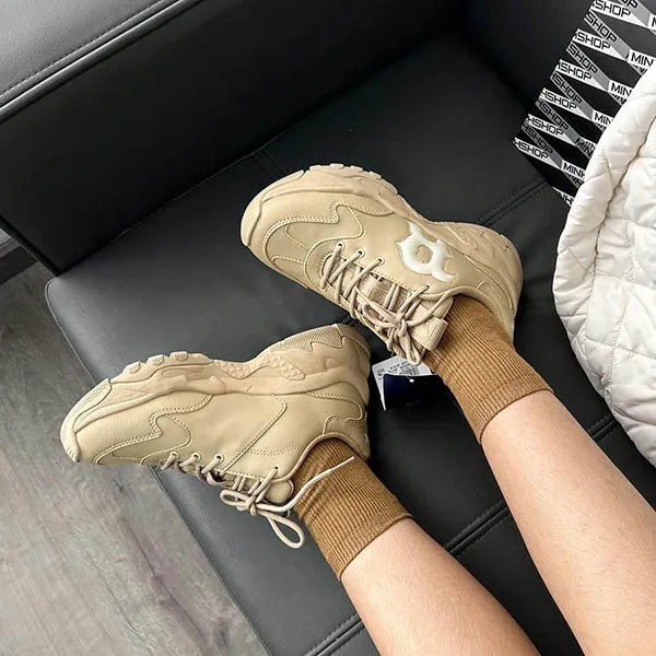 Giày Thể Thao MLB Big Ball Chunky Window Boston Red Sox 3ASHBCW3N-43BGS Màu Be Đậm Size 230