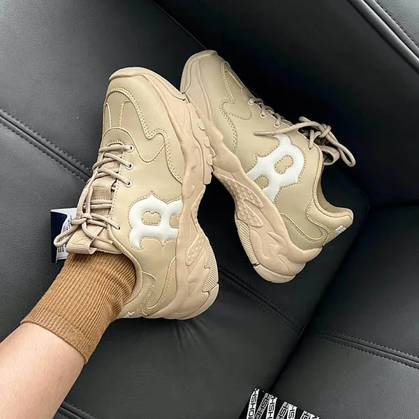 Giày Thể Thao MLB Big Ball Chunky Window Boston Red Sox 3ASHBCW3N-43BGS Màu Be Đậm Size 230