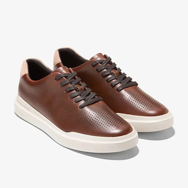 Giày Thể Thao Nam Cole Haan GP Rally Laser Cut C38963-400 Màu Nâu Size 40