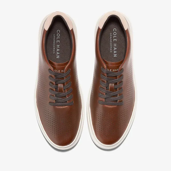 Giày Thể Thao Nam Cole Haan GP Rally Laser Cut C38963-400 Màu Nâu Size 40