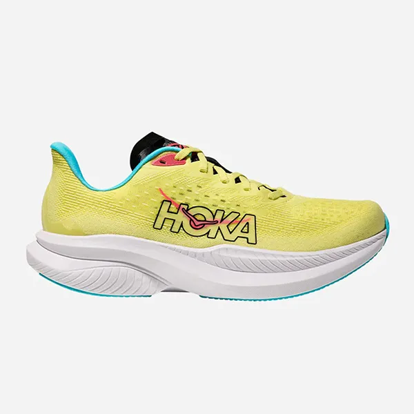 Giày Thể Thao Nam Hoka Mach 6 Running Shoes 1147790-YZC Màu Vàng Chanh Size 7.5 US