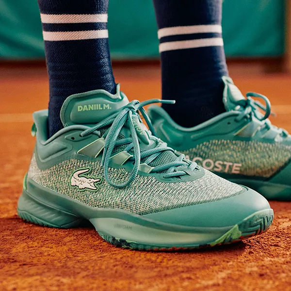 Giày Thể Thao Nam Lacoste AG-LT23 Ultra x Daniil Medvedev Tennis 49SMA0090 GRN/GRN GG2 Màu Xanh Lá Size 39.5