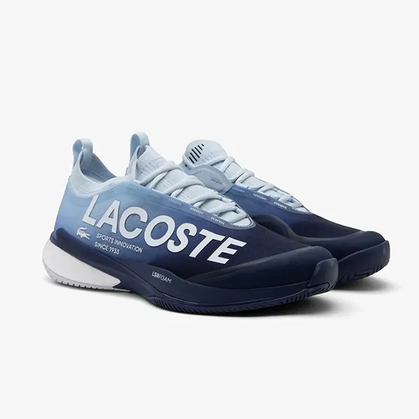 Giày Thể Thao Nam Lacoste Men's AG-LT25 Lite Tennis Shoes 749SMA0092BB1 Màu Xanh Nhạt Size 42
