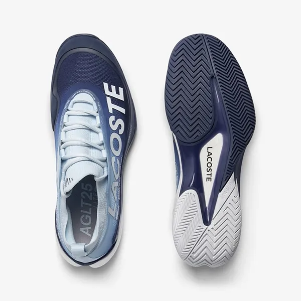 Giày Thể Thao Nam Lacoste Men's AG-LT25 Lite Tennis Shoes 749SMA0092BB1 Màu Xanh Nhạt Size 42