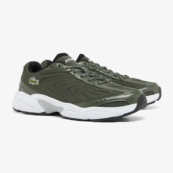 Giày Thể Thao Nam Lacoste STORM - DK GRN/WHT 49SMA0023 2D2 Màu Xanh Rêu Size 8