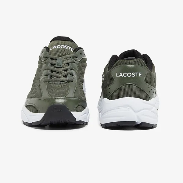 Giày Thể Thao Nam Lacoste STORM - DK GRN/WHT 49SMA0023 2D2 Màu Xanh Rêu Size 8