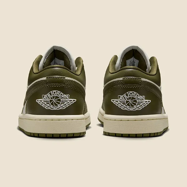 Giày Thể Thao Nam Nike Air Jordan 1 Low Medium Olive DC0774-122 Màu Xanh Trắng Size 40.5