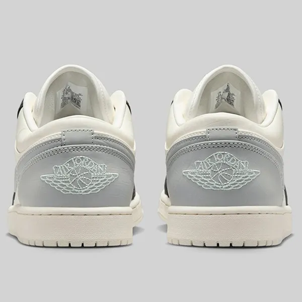Giày Thể Thao Nam Nike Air Jordan 1 Low Sail Light Smoke Grey IO2242-101 Màu Trắng Đen Size 40