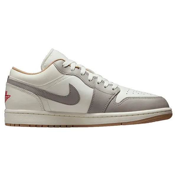 Giày Thể Thao Nike Air Jordan 1 Low 'Red College Grey' 553558-169 Màu Xám Trắng Size 40.5