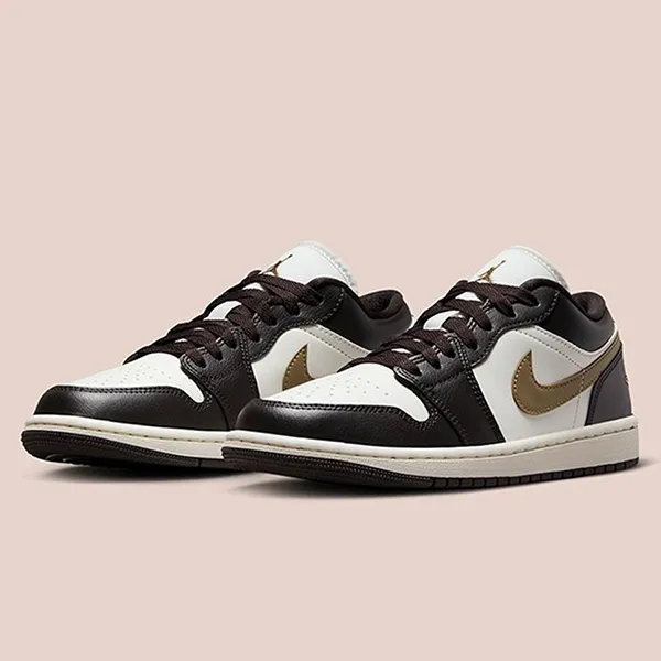 Giày Thể Thao Nike Jordan 1 Low Shadow Brown DC0774-200 Màu Đen Trắng Size 35.5
