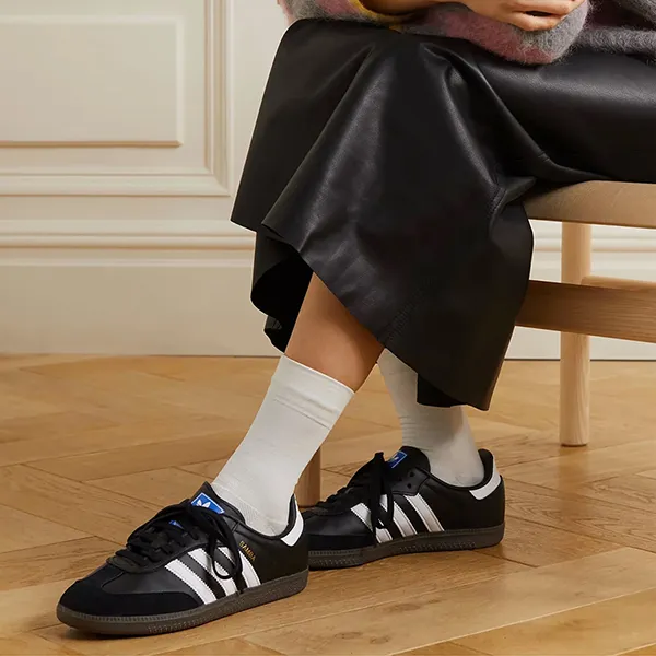 Giày Thể Thao Unisex Adidas Samba OG Cloud Black/ Core White / Gum Màu Đen Size 39.5