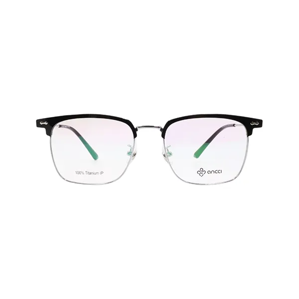 we88-Gọng Kính Unisex Ancci AC53109 C2 Màu Đen Bạc