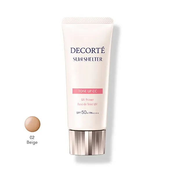 Kem Chống Nắng Decorté Tone Up CC Cream UV Primer (SPF50+/PA ++++) Màu 02 Beige, 32ml