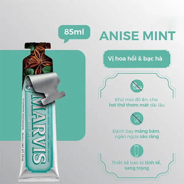 Kem Đánh Răng Marvis Anise Mint 85ml