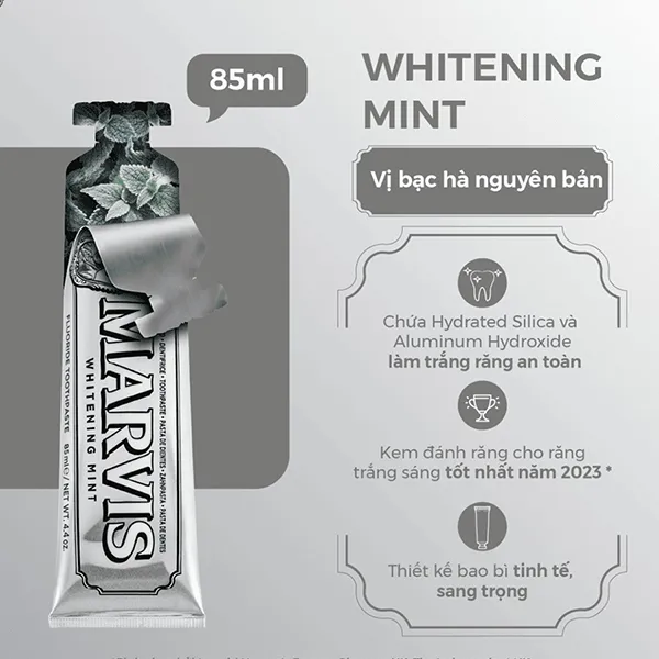 Kem Đánh Răng Marvis Whitening Mint 85ml