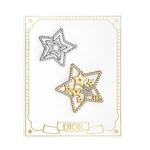 Kẹp Tóc Nữ Dior Holiday Limited Edition Gold And Silver Star Hair Clips Màu Vàng - Bạc