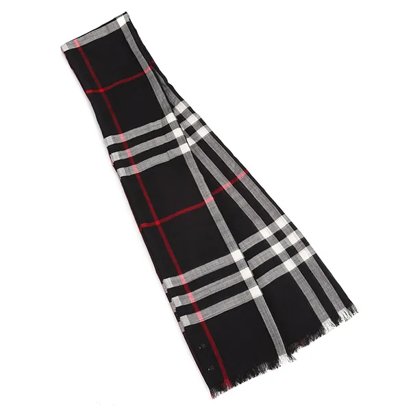 Khăn Choàng Burberry Wool And Silk Light Scarf Màu Đen