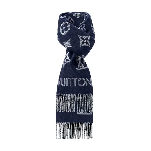 Khăn Nữ Louis Vuitton LV Monogram Shadow M79186 Màu Trắng - Xanh