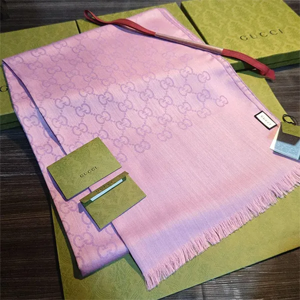 Khăn Quàng Cổ Gucci Scarf Shawl Stole Màu Tím
