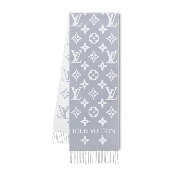 Khăn Quàng Cổ Louis Vuitton LV Essential Scarf M77727 Màu Xám Nhạt