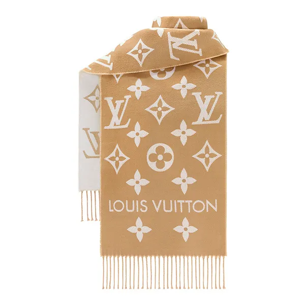 Khăn Quàng Cổ Louis Vuitton LV Essential Scarf M77728 Màu Be