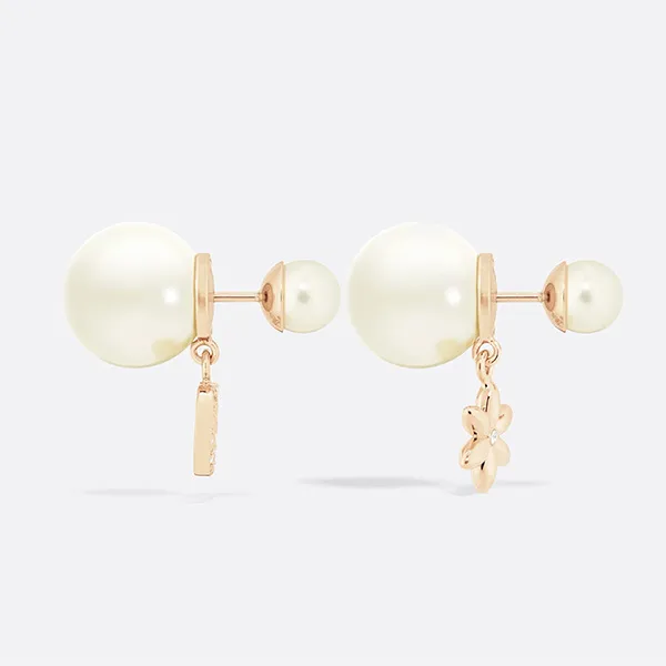 Khuyên Tai Nữ Dior Tribales Earrings E4408WOMCY_D03S Màu Vàng/Trắng