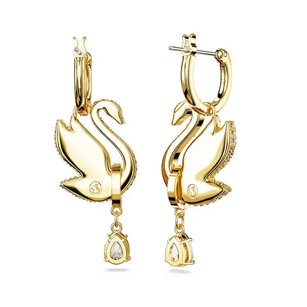 Khuyên Tai Nữ Swarovski Iconic Swan Drop, Swan, Yellow, Gold-Tone Plated 5647543 Màu Vàng