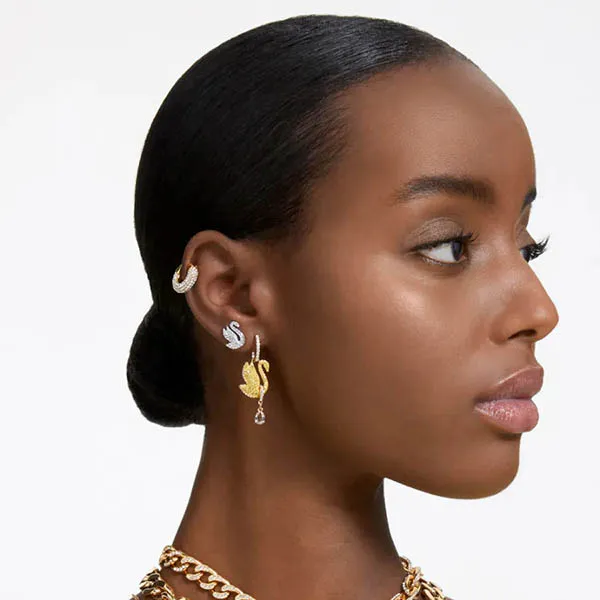 Khuyên Tai Nữ Swarovski Iconic Swan Drop, Swan, Yellow, Gold-Tone Plated 5647543 Màu Vàng