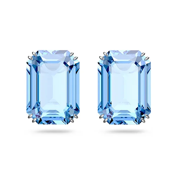 Khuyên Tai Nữ Swarovski Ladies Millenia Octagon Cut Stud Earrings 5614935 Màu Xanh Dương