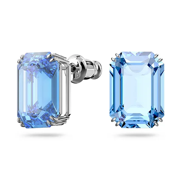Khuyên Tai Nữ Swarovski Ladies Millenia Octagon Cut Stud Earrings 5614935 Màu Xanh Dương