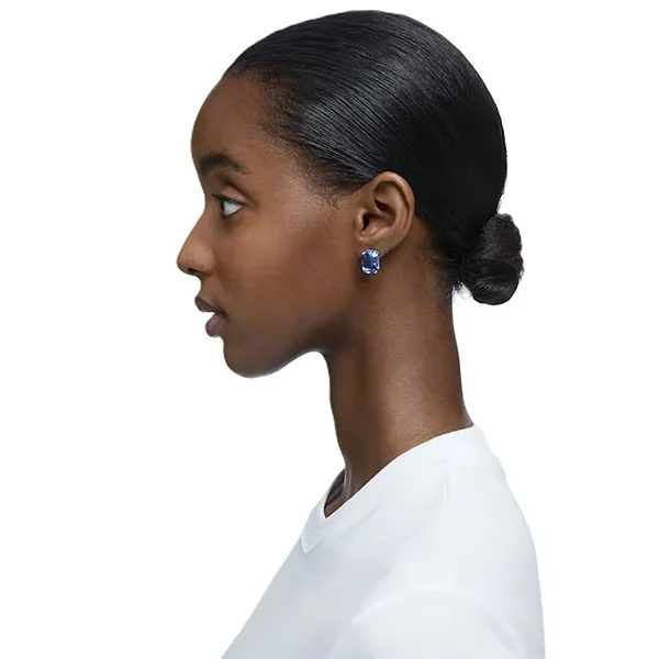 Khuyên Tai Nữ Swarovski Ladies Millenia Octagon Cut Stud Earrings 5614935 Màu Xanh Dương
