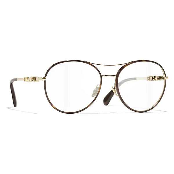 Kính Mắt Cận Chanel Eyeglasses 0CH2214 C429 Màu Havana/Gold