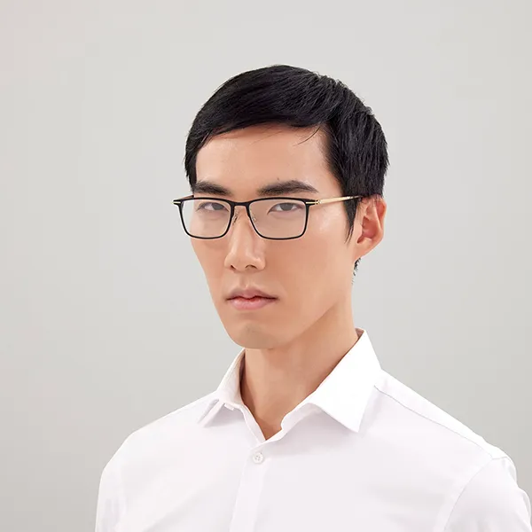 Kính Mắt Cận Nam Montblanc MB0285OA-003 Màu Đen Vàng