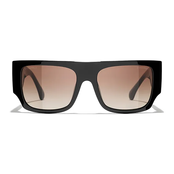 Kính Mát Chanel CH5549 C622S5 Square Sunglasses Màu Đen Nâu