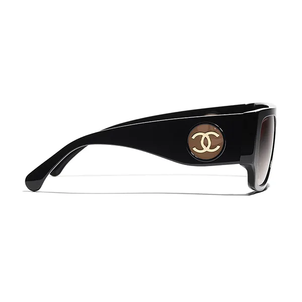Kính Mát Chanel CH5549 C622S5 Square Sunglasses Màu Đen Nâu