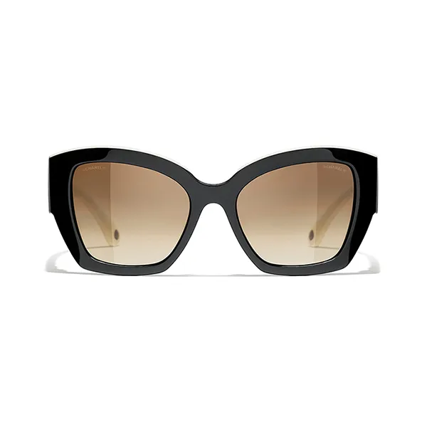 Kính Mát Chanel CH6058 165651 Butterfly Sunglasses Màu Đen Trắng