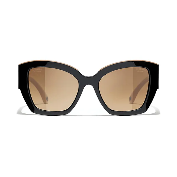 Kính Mát Chanel CH6058 C534M2 Butterfly Sunglasses Màu Đen Be