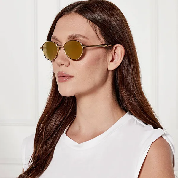 Kính Mát Unisex Bottega Veneta Sunglasses BV1396S 002 Màu Vàng